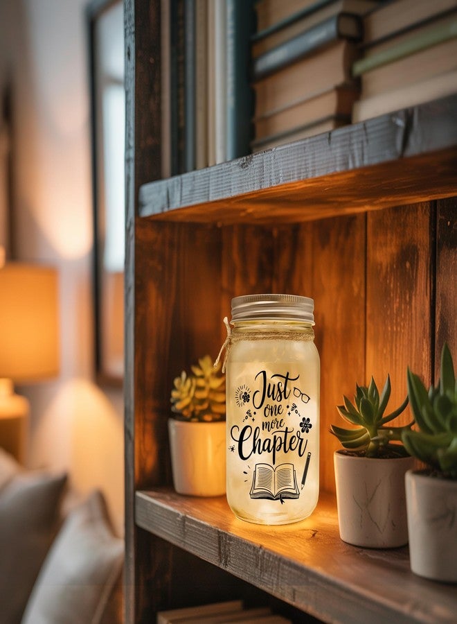 2IMT Just One More Chapter Mason Jar Night Light Reading Gifts for Book Lovers Women, Men - Librarian Gifts for Readers Reading Accessories for Book Lovers - Gift for Librarian On Fathers Day, Christmas - Image 3